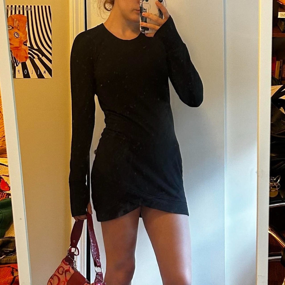 Athleta Black Long Sleeve Dress